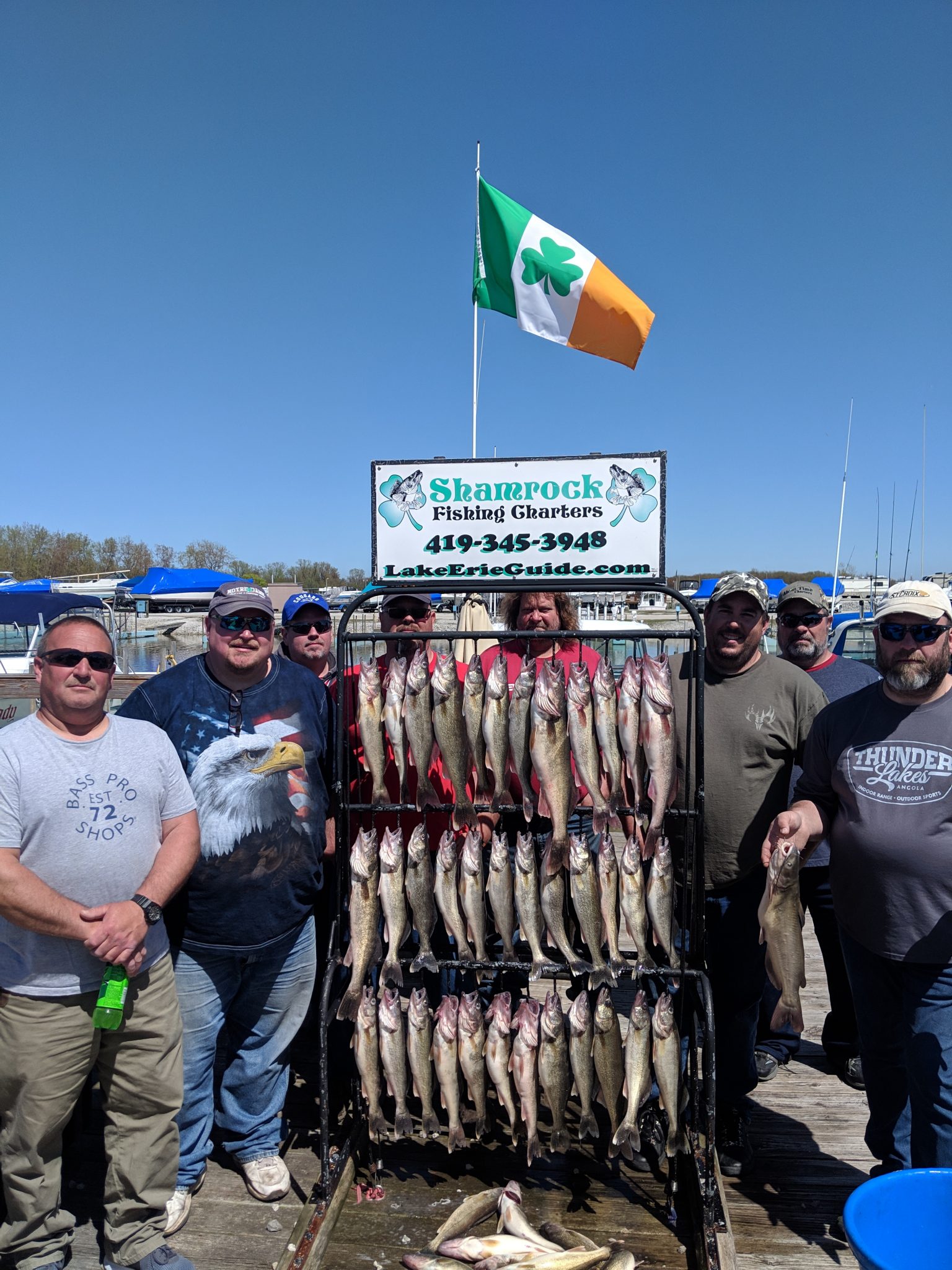 Shamrock Fishing Charters lodging packages on Lake Erie.